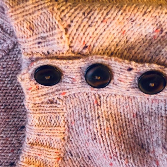 Fossil Sz S Womens Sweater Pullover Long Sleeve Wool Blend Peach Melange/Orange - Picture 8 of 10